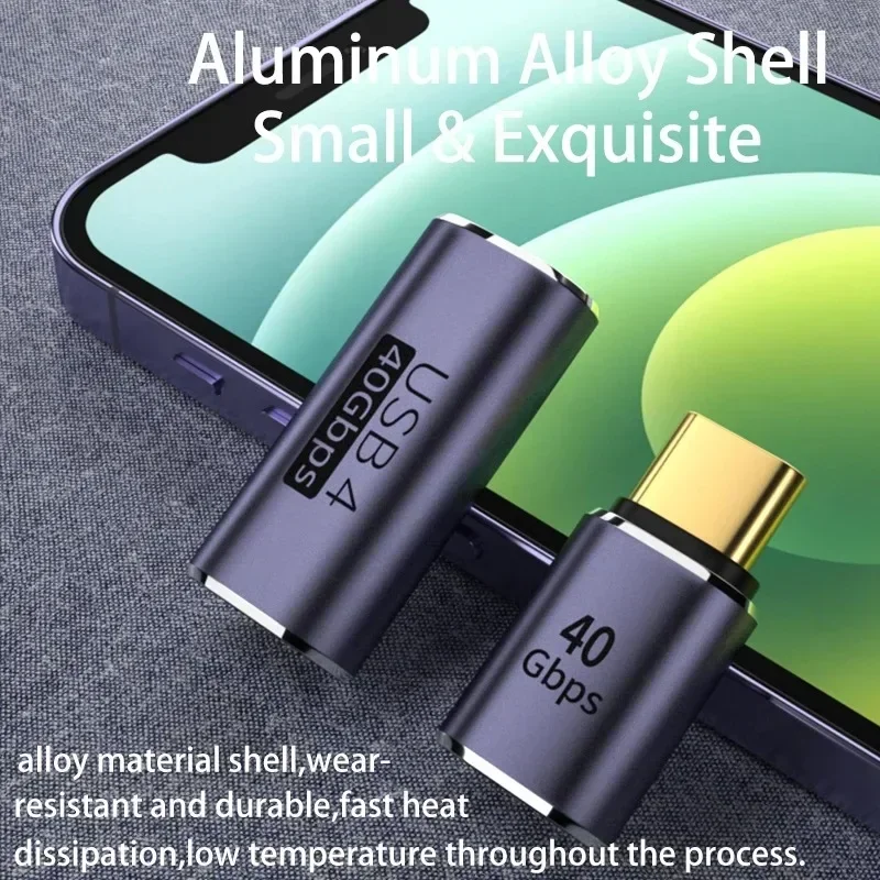 USB 4.0 OTG Adapter 40 Gbit/s High-Speed Neue Typ C Koppler USB C zu Typ C Schnelle Lade konverter USB C Daten Adapter Für Macbook