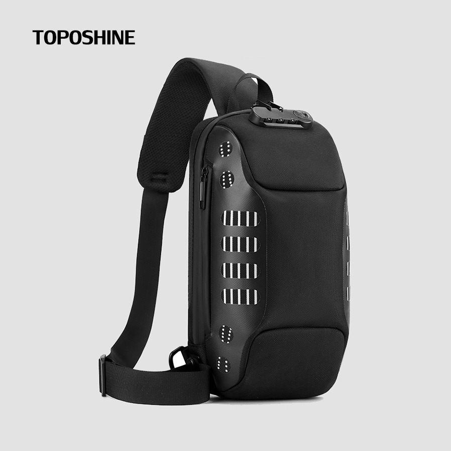 Toposhine Mode Sportieve Running Schoudertas Functie Rijden Heuptas Messenger Bag Beste kwaliteit Nylon Heren Borsttas