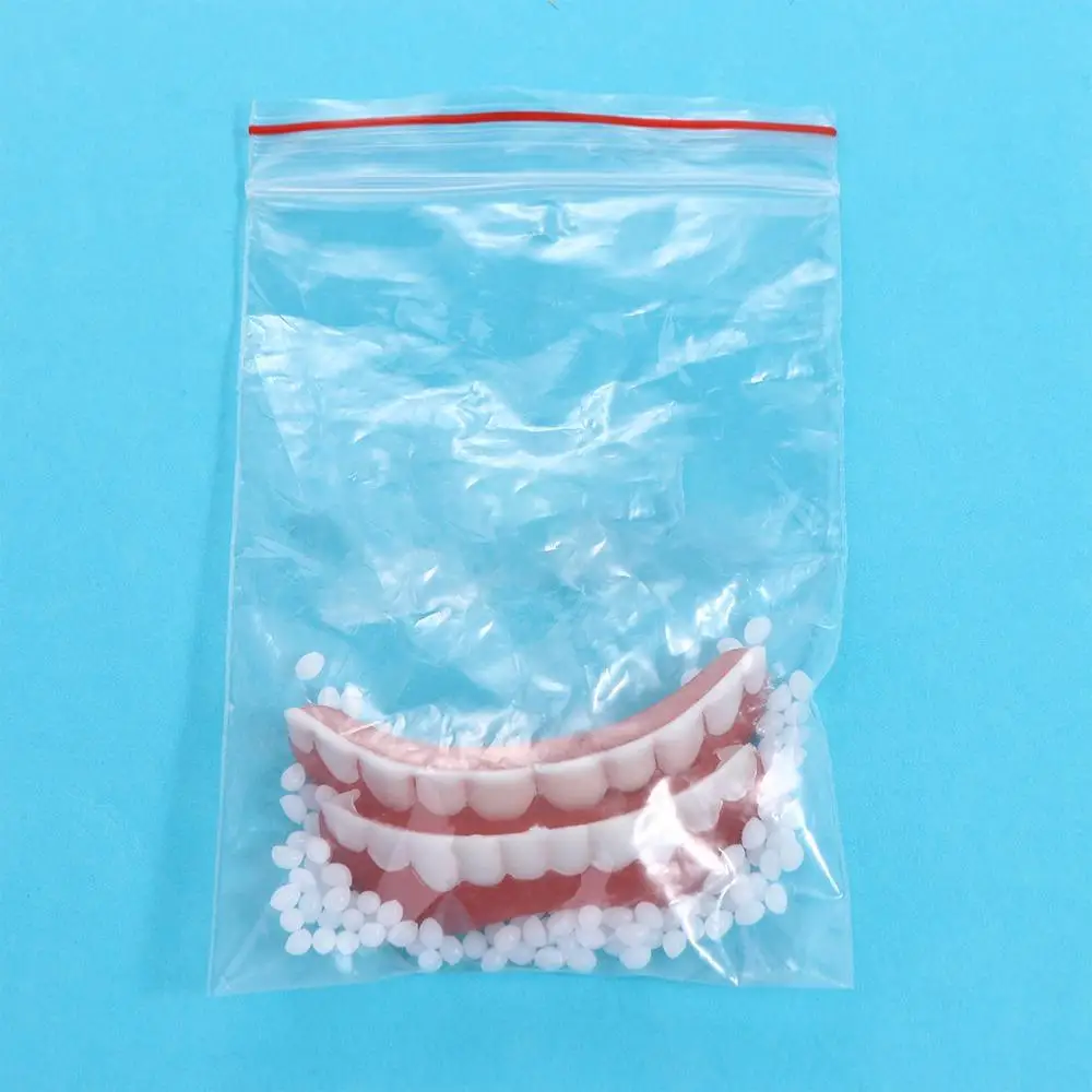 Removable with Filling Teeth Glue False Teeth Smile Whitening Teeth Braces Comfortable Silicone Upper Lower Veneers Teeth Adult