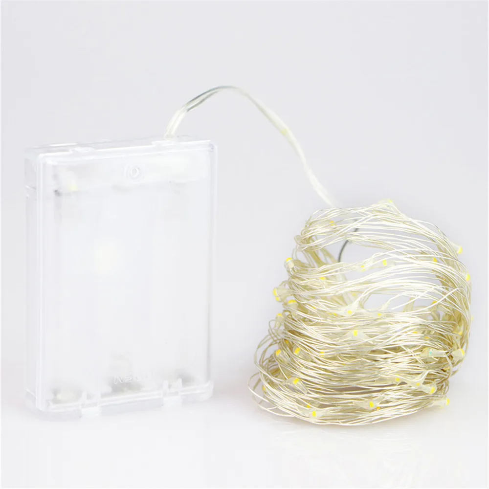 Led Fairy Lights Copper Wire String New Year LED String Light 1/2/5/10M 3AA Battery Operated Curtain Garland For  Outdoor Decor