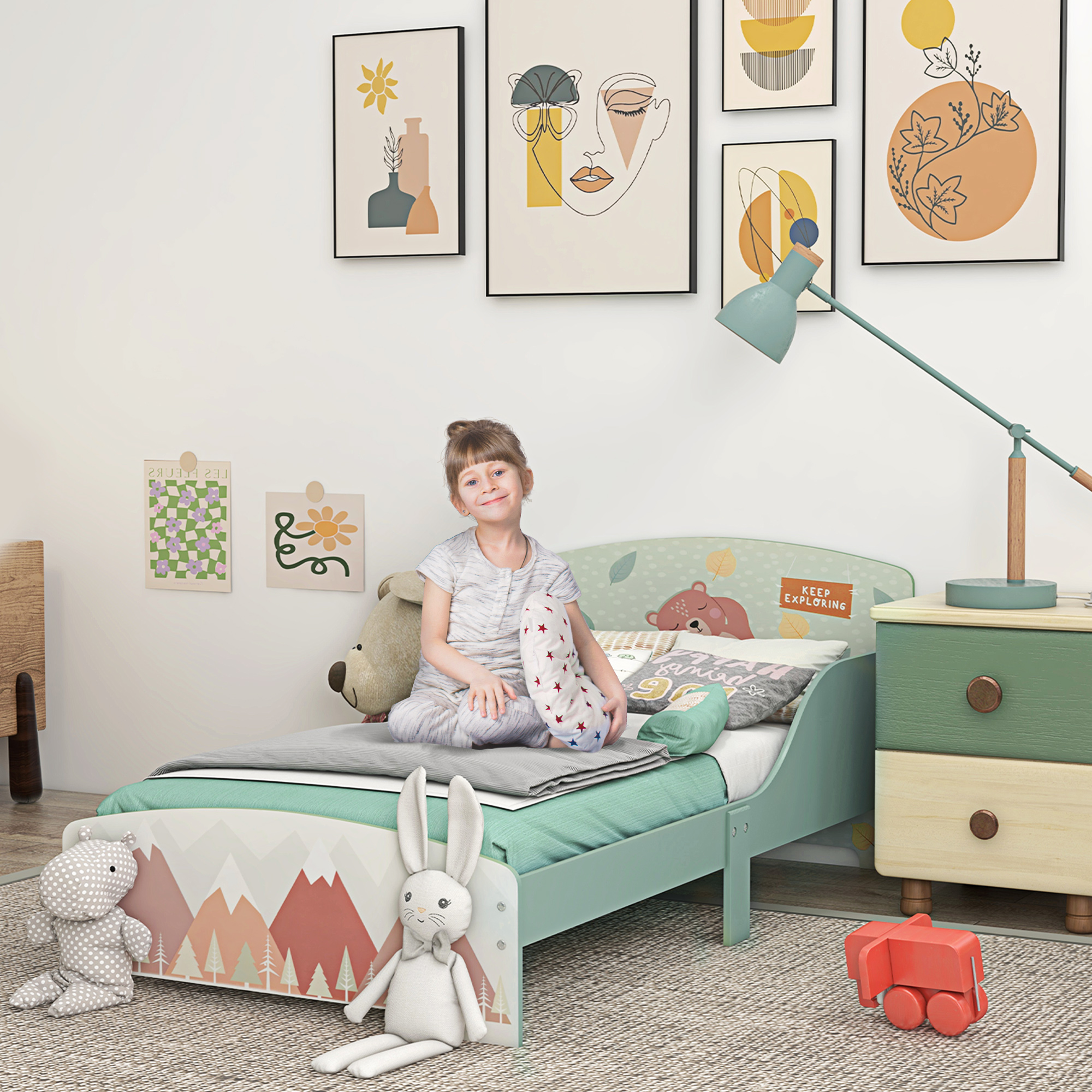 ZONEKIZ Babyonderjasje 143x77x60 cm voor 3-6 jaar Cargo 40kg