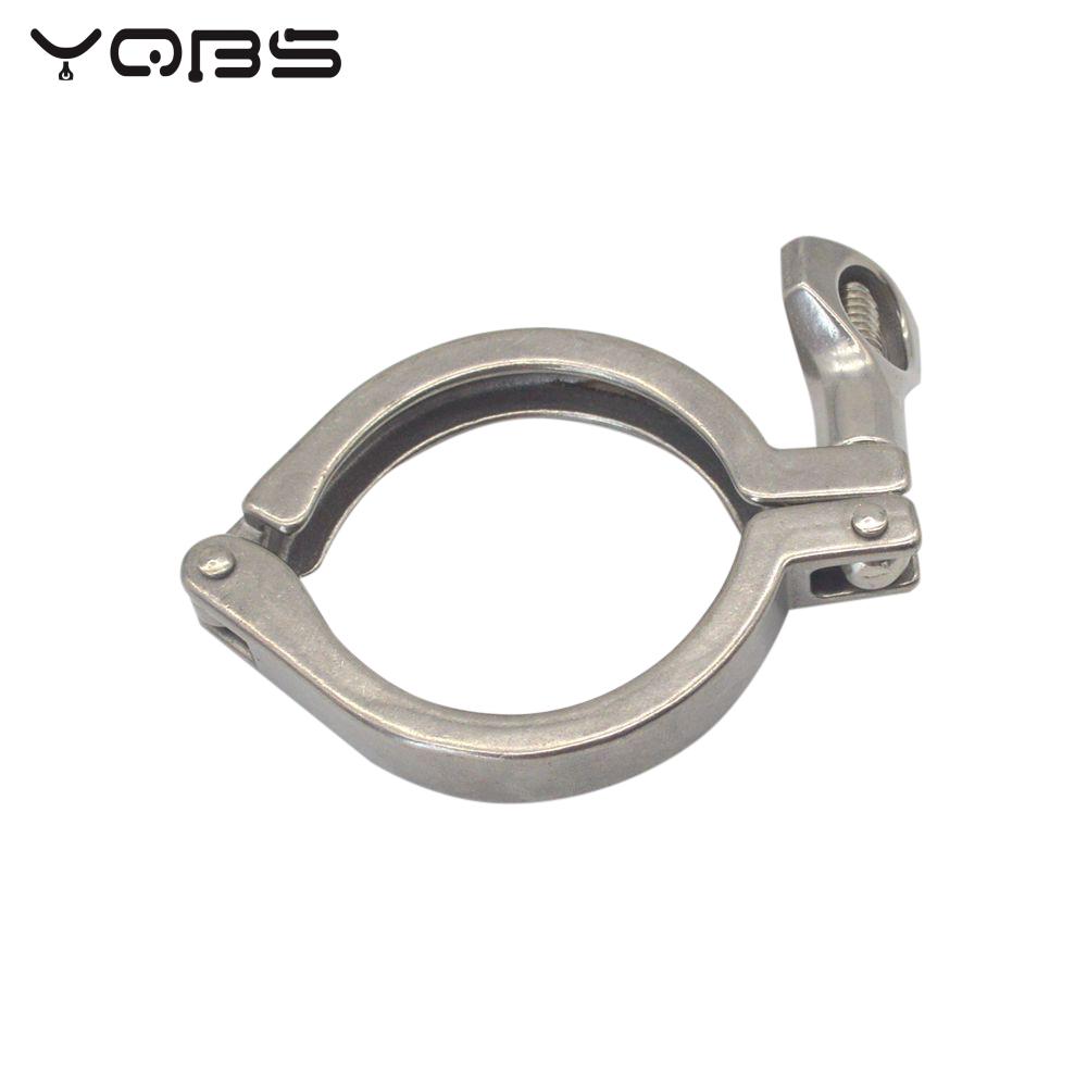 YQBS 1" - 8" Zoll Sanitär-Edelstahl-Tri-Ferrule-Klemmen Clover SS 304, passend für Rohrflansch mit Silikondichtung