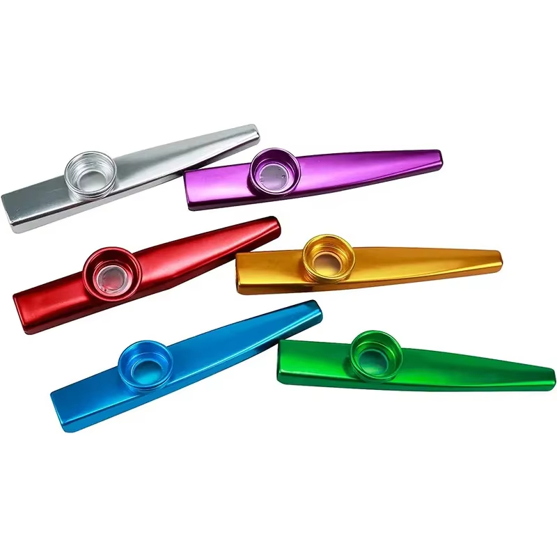 Kazoos en métal, Design Simple, léger, pour débutant, guitare, ukulélé, violon, Instrument, amateurs de musique