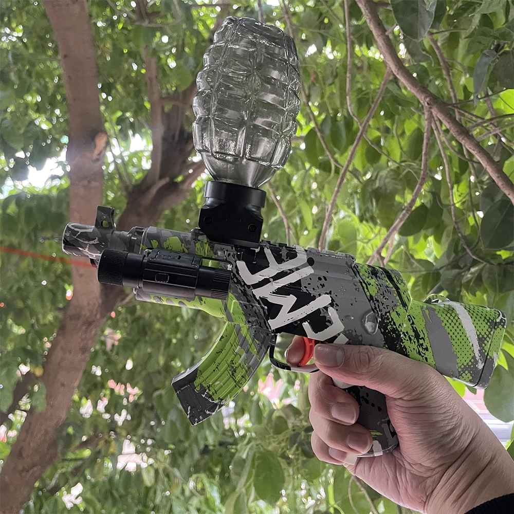 Regalo per attività all'aperto con pistola giocattolo a infrarossi Blaster elettrico con sfera in gel