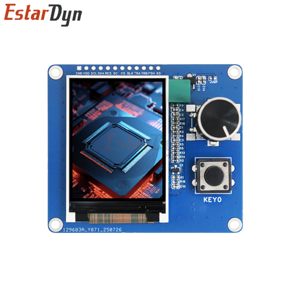 2.0 Inch TFT LCD Display with Rotary Encoder EC11, IIC SPI Interface for Arduino ESP32 Raspberry Pi DIY Projects