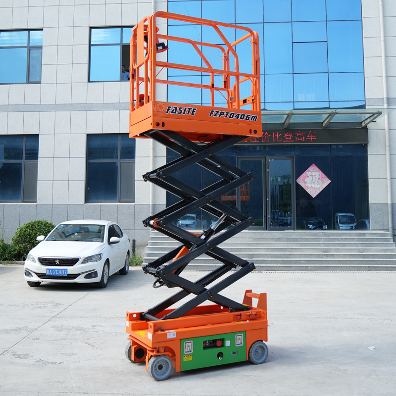 Professioneel 4m 6m hydraulisch elektrisch batterij Mobiele schaarlift Luchtwerk Klein hefplatform