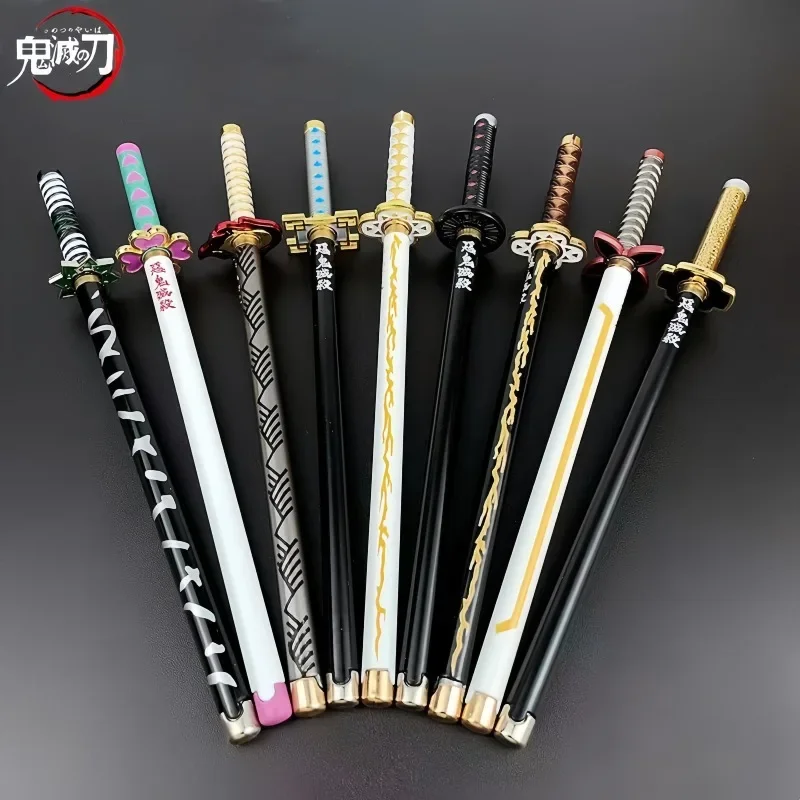 20cm Demon Slayer długopis do podpisu Mitsuri Shinobu stop prawdziwy rozmiar długopis postać z anime akcesoria artykuły biurowe prezenty