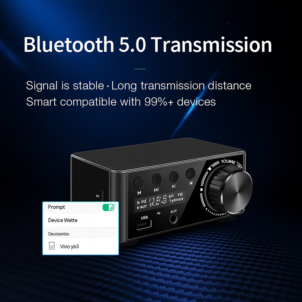 TPA3116 Bluetooth Versterker Board 50W×2 HiFi Digitale Audio Amp 5.0 Ondersteuning USB TF AUX RCA 12V-24V-Geen Power Adapter