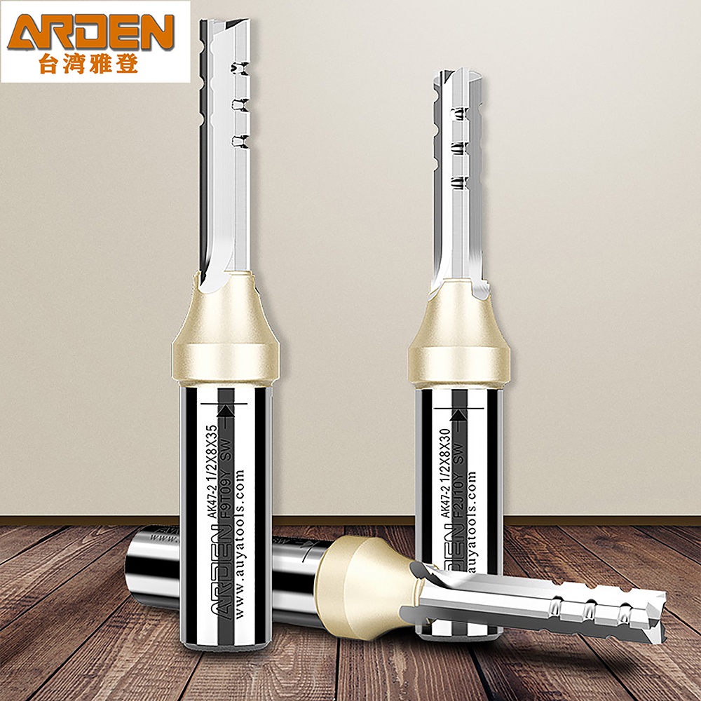 Arden-broca enrutadora recta TCT de 3 flautas, corte de 3 hojas, fresa CNC, cortador de carburo para madera, MDF, tablero de partículas multicapa