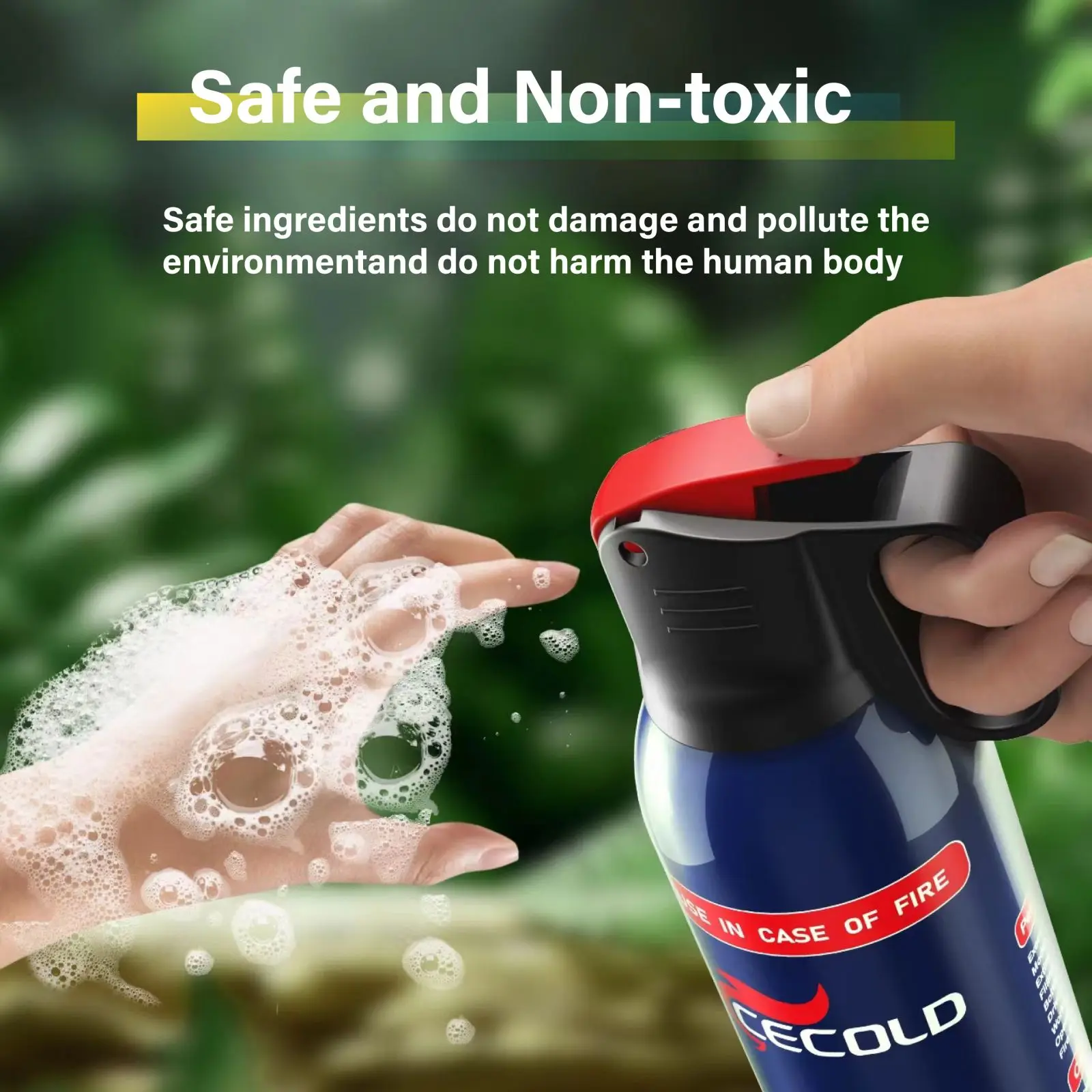 Fire Extinguisher for Home,Mini 5-in-1 Fire Spray With Mount,Water-Based Fire Extinguishers,Can Prevent Re-lgnition