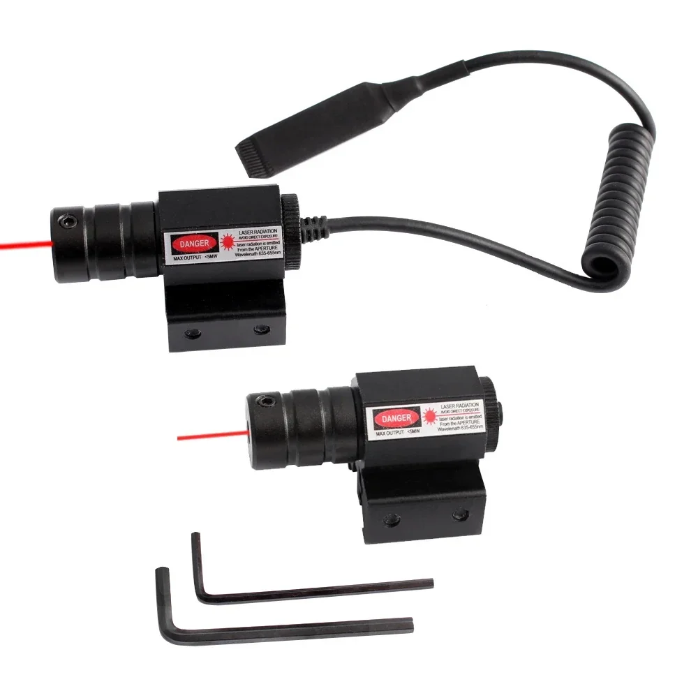 Mini mirino laser punto rosso con 635-655nm regolabile 11mm/20mm montaggio su guida cannocchiale per fucile da caccia mirino per pistola