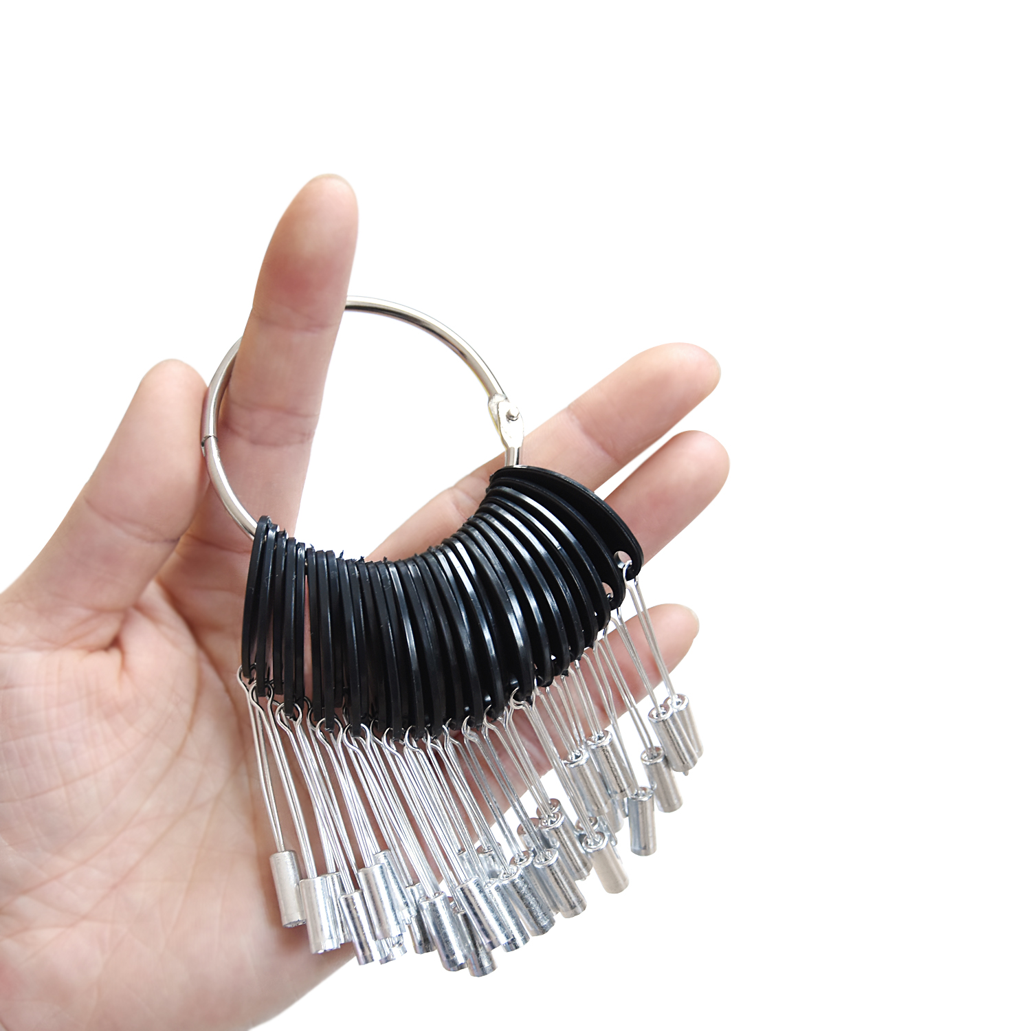 30 Cái/bộ Tóc Viền Màu Cho Dụng Cụ, Màu Tóc Phụ Kiện Vòng (Màu Bạc)