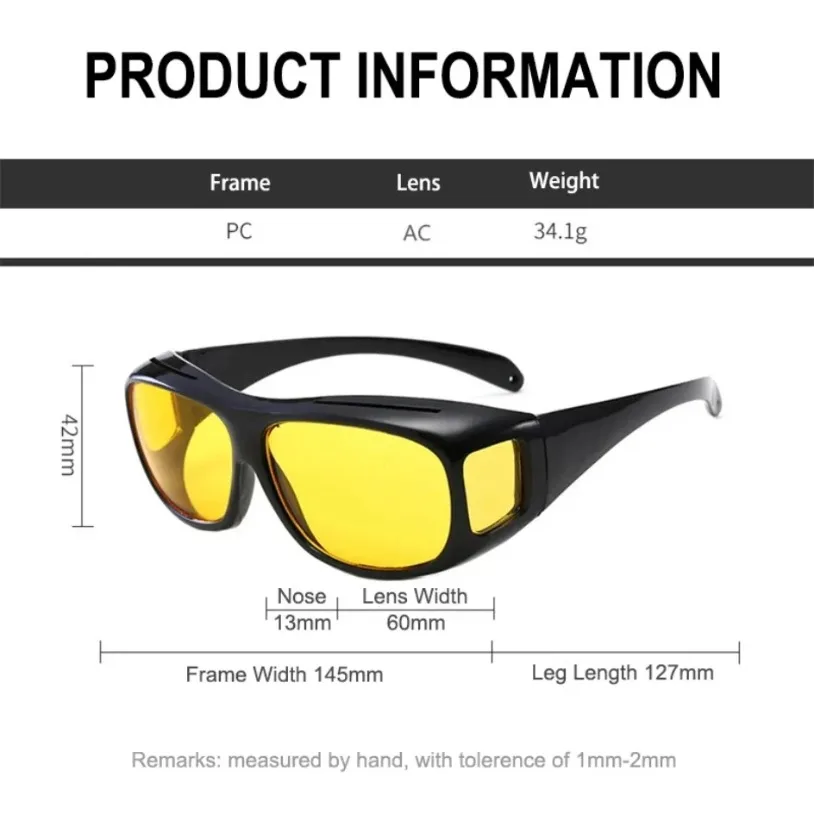 Óculos de sol à prova de vento e proteção para os olhos, óculos antirreflexo para dirigir carro, equipamentos de proteção, óculos de visão noturna