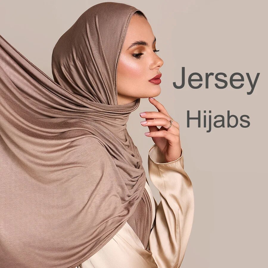Modal Katoen Jersey Hijab Sjaal Lange Moslim Sjaal Effen Zachte Tulband Stropdas Hoofd Wraps Voor Vrouwen Afrika Hoofdband 170x60cm