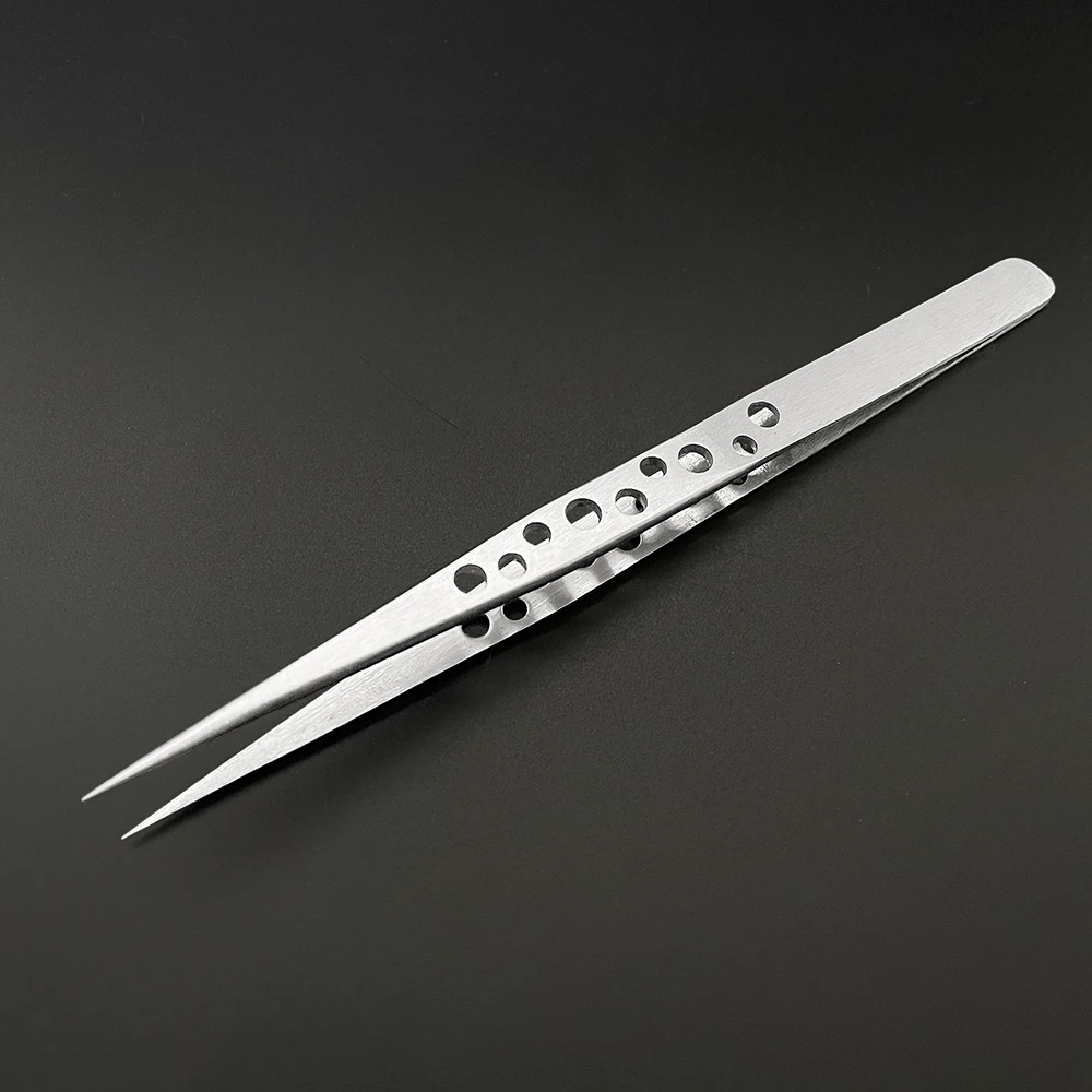 แหนบอุตสาหกรรม Electronics Anti-static Curved Straight Tip Precision สแตนเลส DIY เครื่องมือชุดคีมซ่อมโทรศัพท์