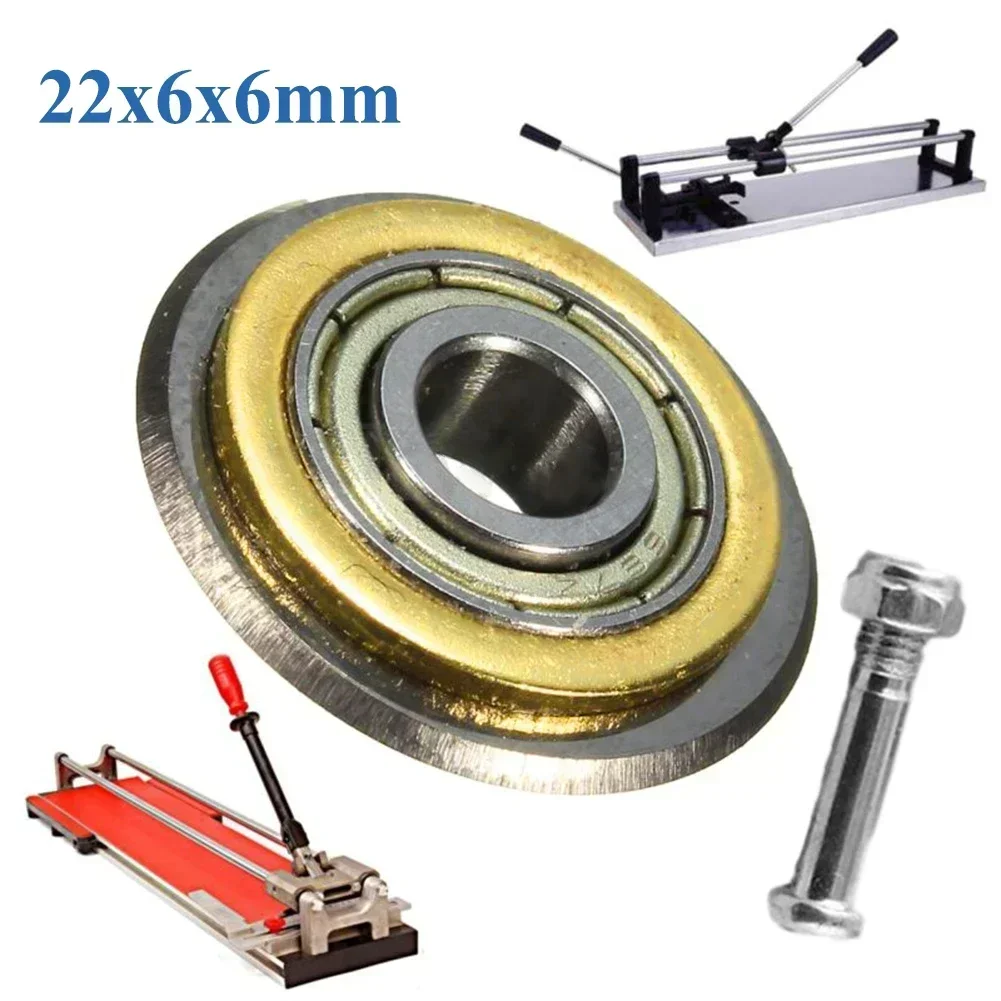 Roue à roulement rotatif de remplacement, 22x6x6mm, roue de coupe pour carreaux de céramique et de verre, accessoires de rechange manuels pour coupe-carreaux et briques