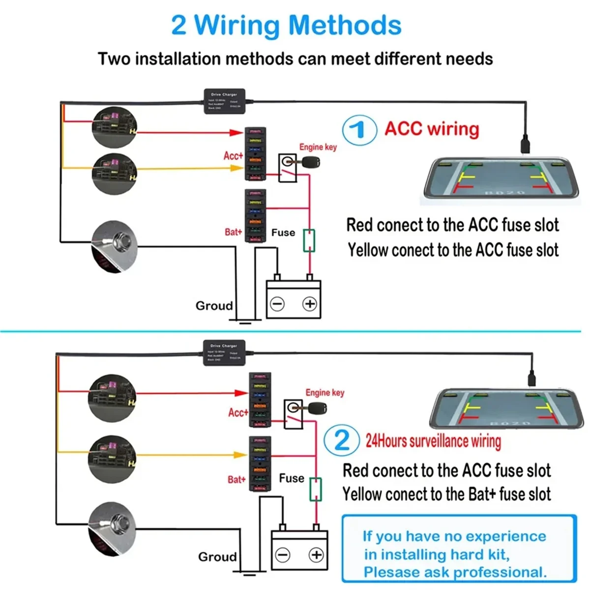 Для 70mai Hardwire Kit UP03 Только порт Type-C для 70mai A810 X200 Omni M500 24H Монитор парковки Линия питания (A) BH