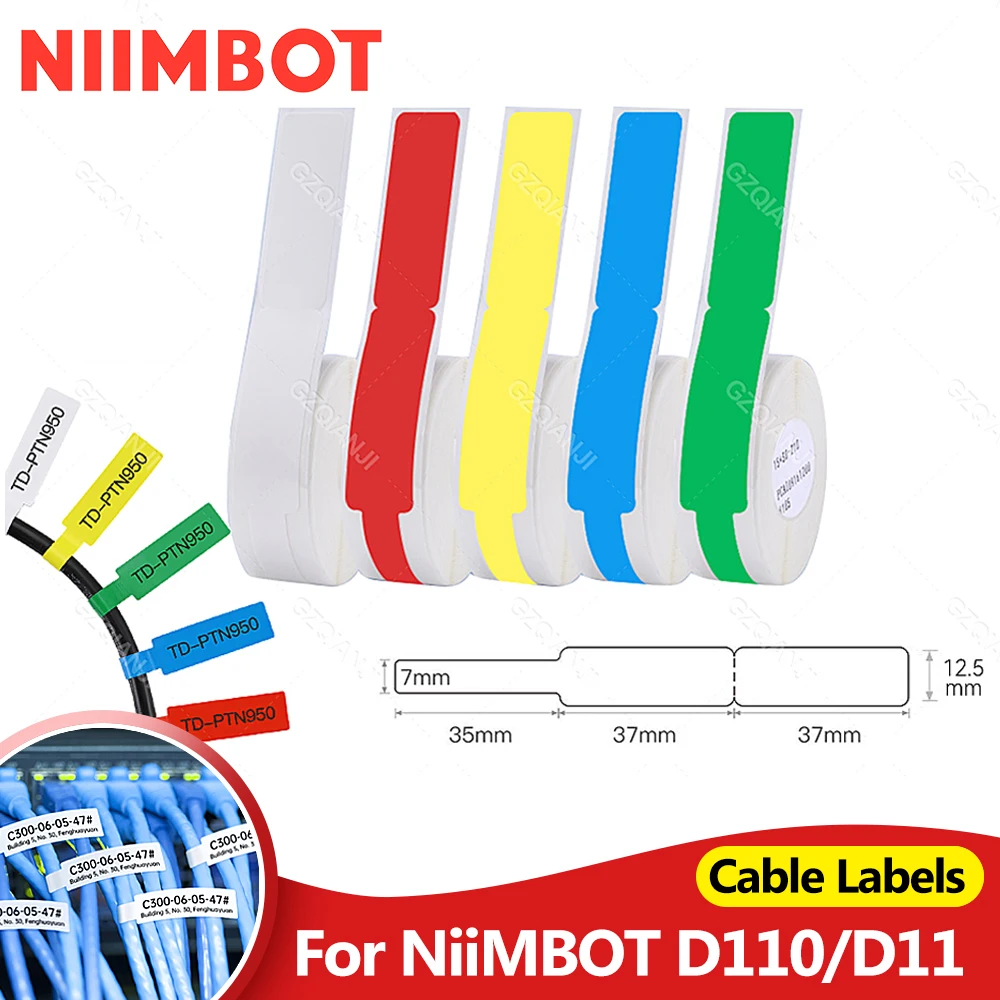 Niimbot D110 Mini Smart Draagbare Labelprinter Thermische Kabel Sticker Lijm Waterdichte Identificatie Fiber Tag Voor D101/D11/H