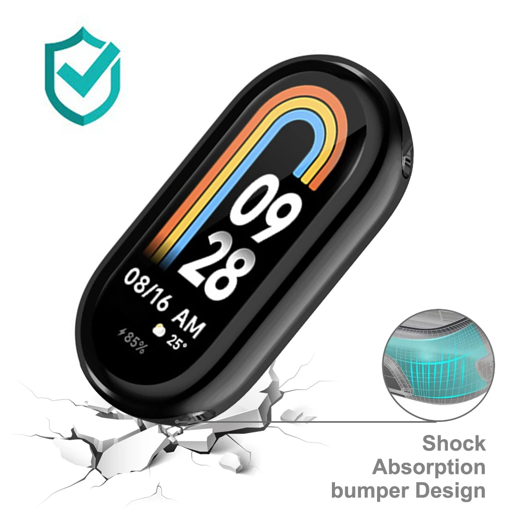 Case for Xiaomi Mi Band 9 Screen Protector Case Soft TPU All-Around Protective Bumper Cover Accessories for MiBand 9 Shell