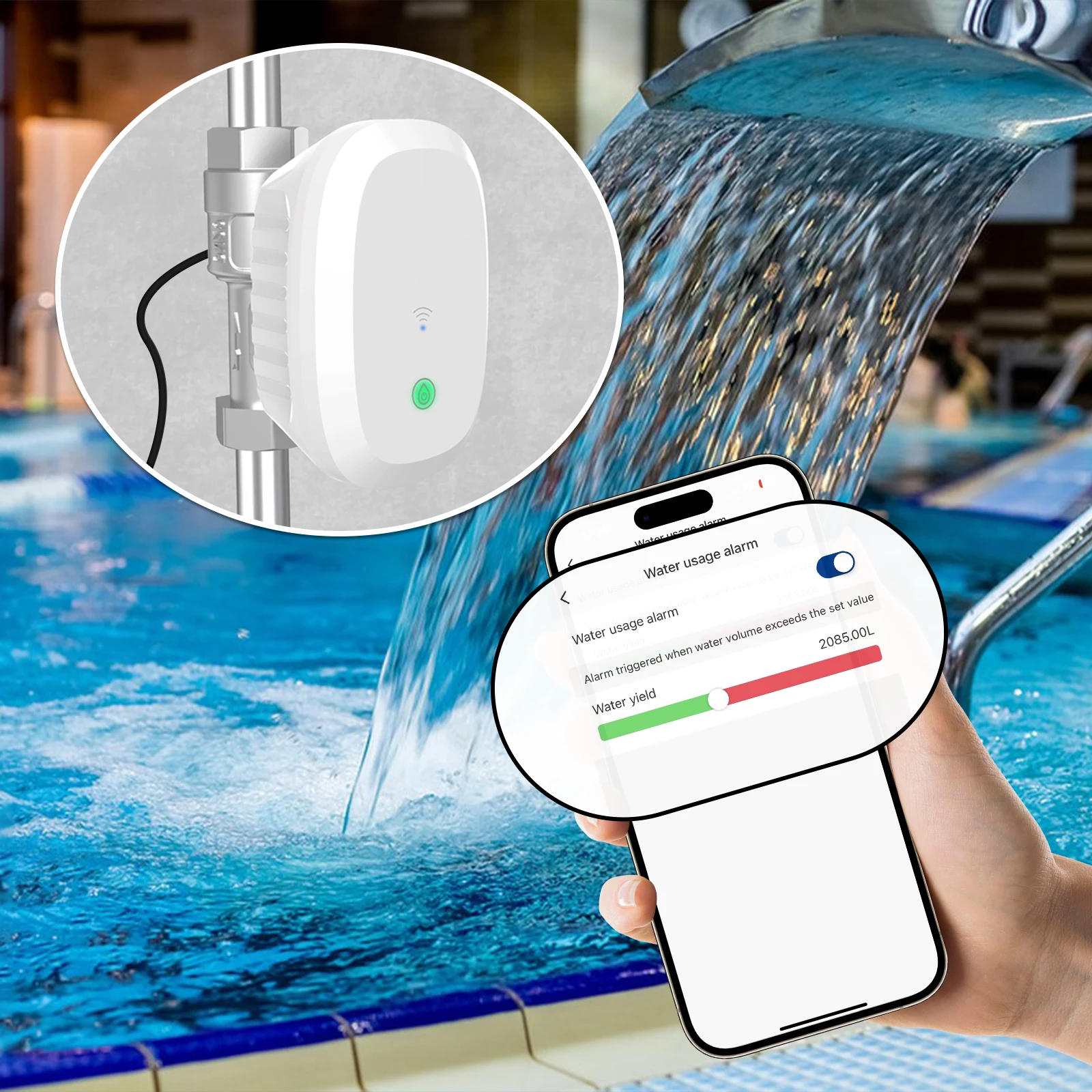 Tuya Smart WiFi Water Valve Water Meter Water Flow Rate Consumption Temperature Display Timer Smart Life Control Home Automation