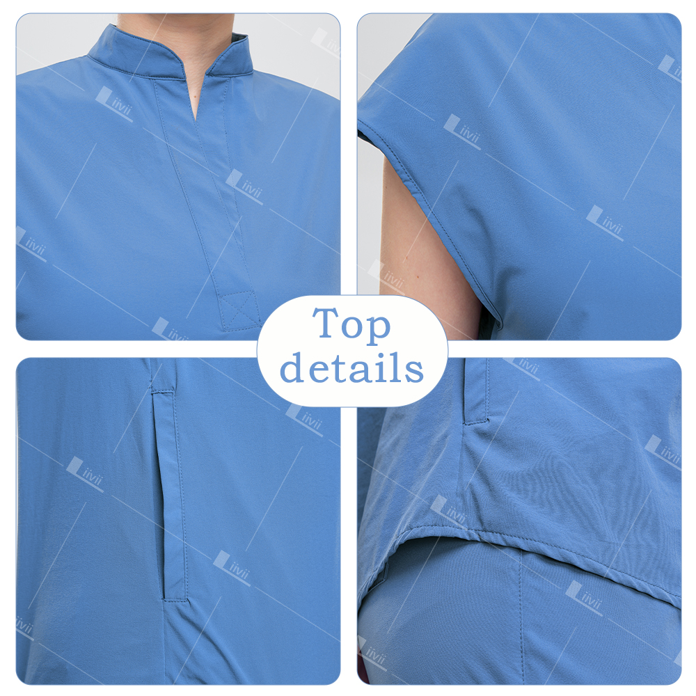 Stretch Anti-Wrinkle Soft Beautician Workwear Quick-drying Washable Nursing Scrubs Set sWomen Medical Nurse Uniforms Accessory