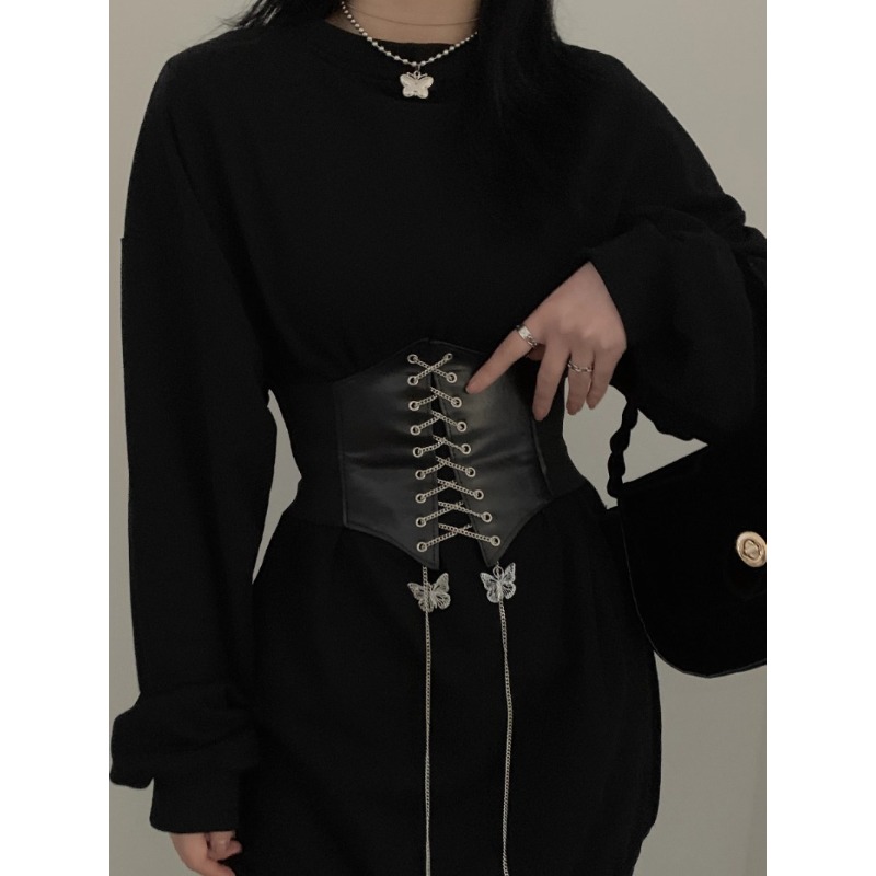 Cintura larga decorativa borboleta para mulheres 2025 novo cinto de vestido de alta qualidade