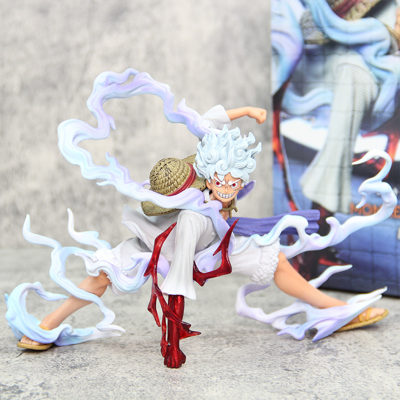 ワンピースアニメフィギュア,ルフィ,ギア5,スクワットアンドビート,装飾玩具,デスクトップ装飾,ギフト,18cm