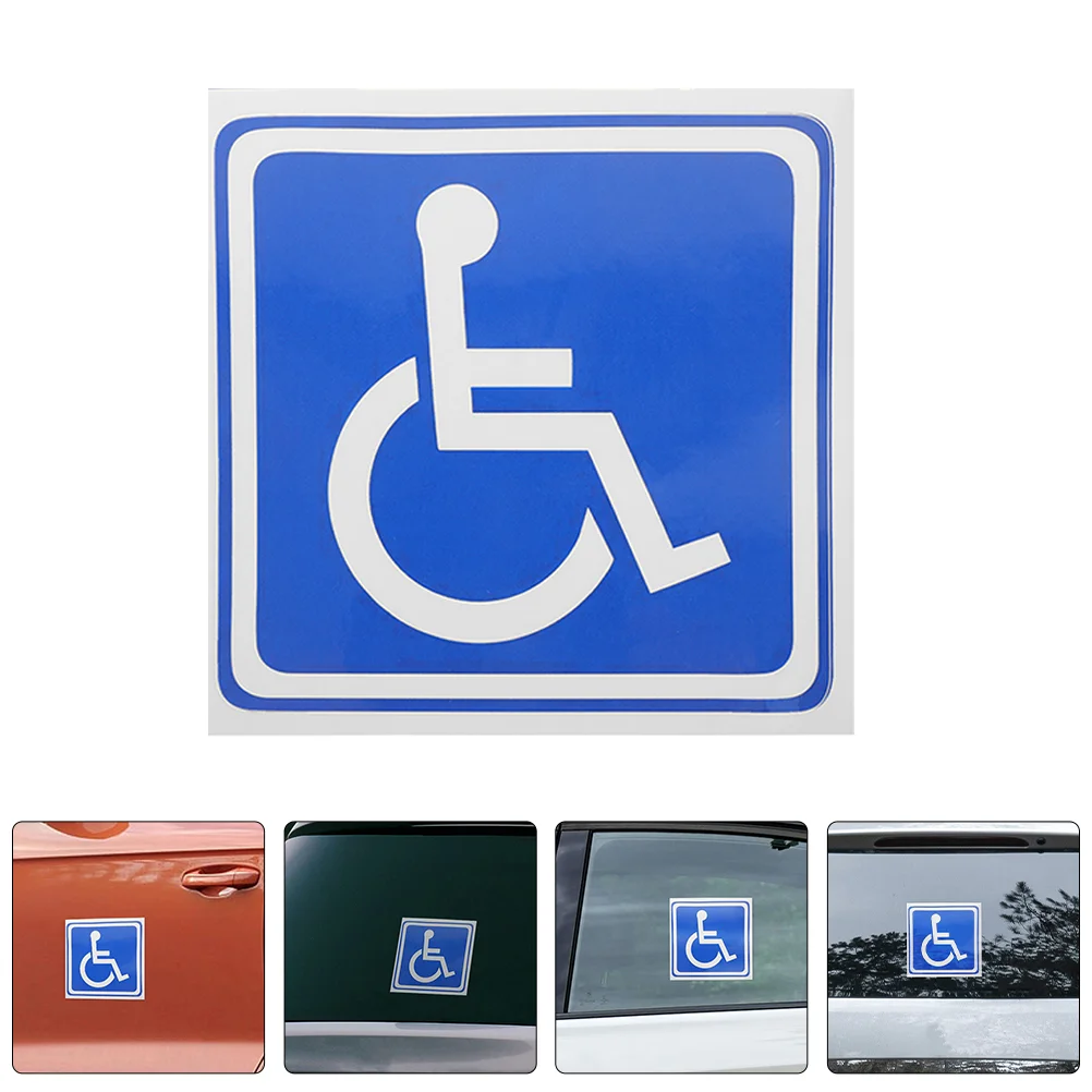 6-teilige Aufkleber mit Rollstuhl-Symbol für Behinderte, Parkschilder, Behinderte, Anhänger, Autofensterdekorationen, Verkehrssignal, Verkehrssicherheit