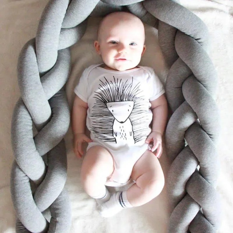 1/2/3/4M Lettino Paraurti Infantile Culla Cuscino Cuscino Treccia Nodo Paraurti Culla Paraurti Protezione Room Decor Tresse Tour De Lit Bebe