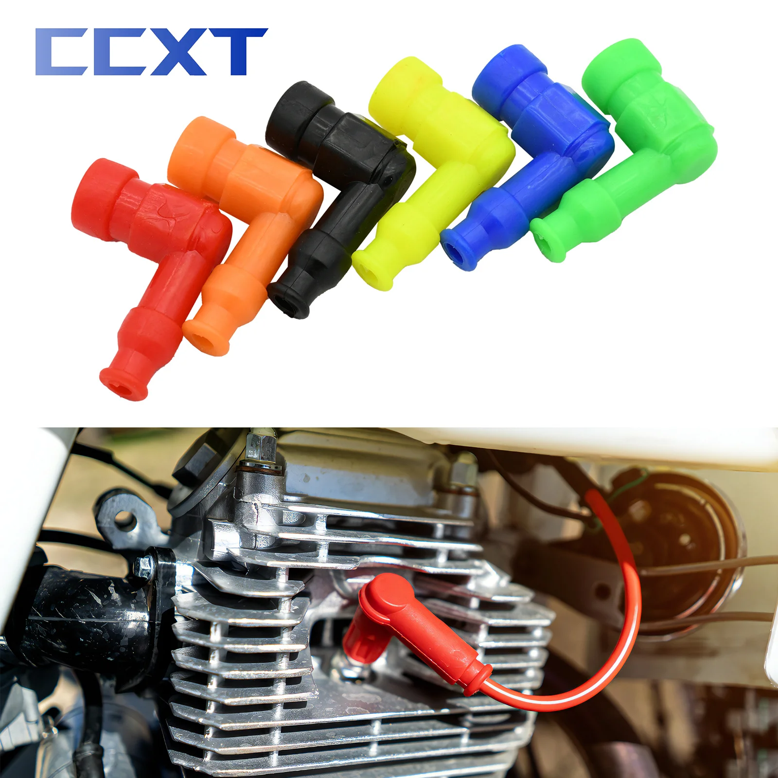 Xe Máy ATV Xe Tay Ga Bụi Bẩn Xe Đạp Đa Năng Sửa Đổi Cao Su Lgnition Bugi Nắp Cho Xe Honda Yamaha KTM Kawasaki Suzuki Phần