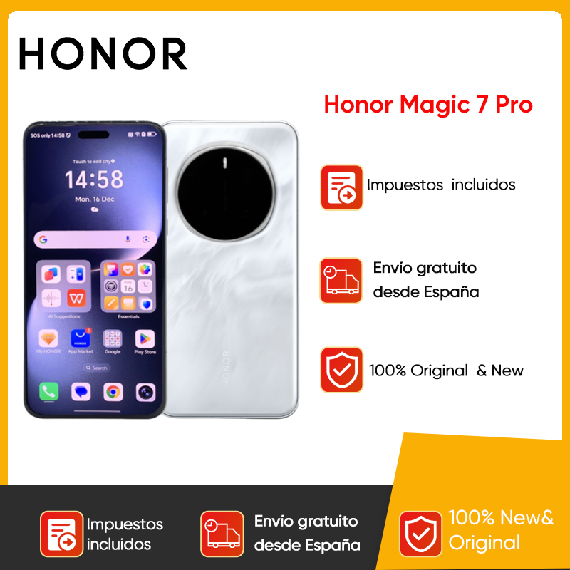 HONOR-Magic 7 Pro Smartphone, 5G, Snapdragon 8 Elite, 6,8 ", 120Hz, Tela LTPO, Carregamento 100W, Versão Global, Novo, 2020
