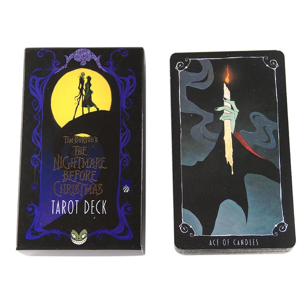 Nightmare Before Christ Mas Tarot Deck และหนังสือคู่มือ 78 การ์ดสํารับและการ์ดเกมเกมกระดาน Divination บอกของเล่นแห่งอนาคต