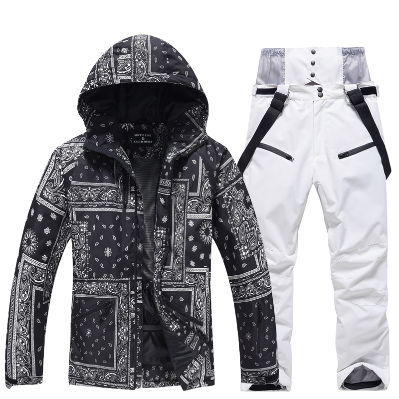 Masculino e feminino, conjuntos de roupas de esqui, à prova d'água, traje de neve, conjunto de jaqueta e calça de esqui, roupas ao ar livre, conjuntos de roupas de snowboard