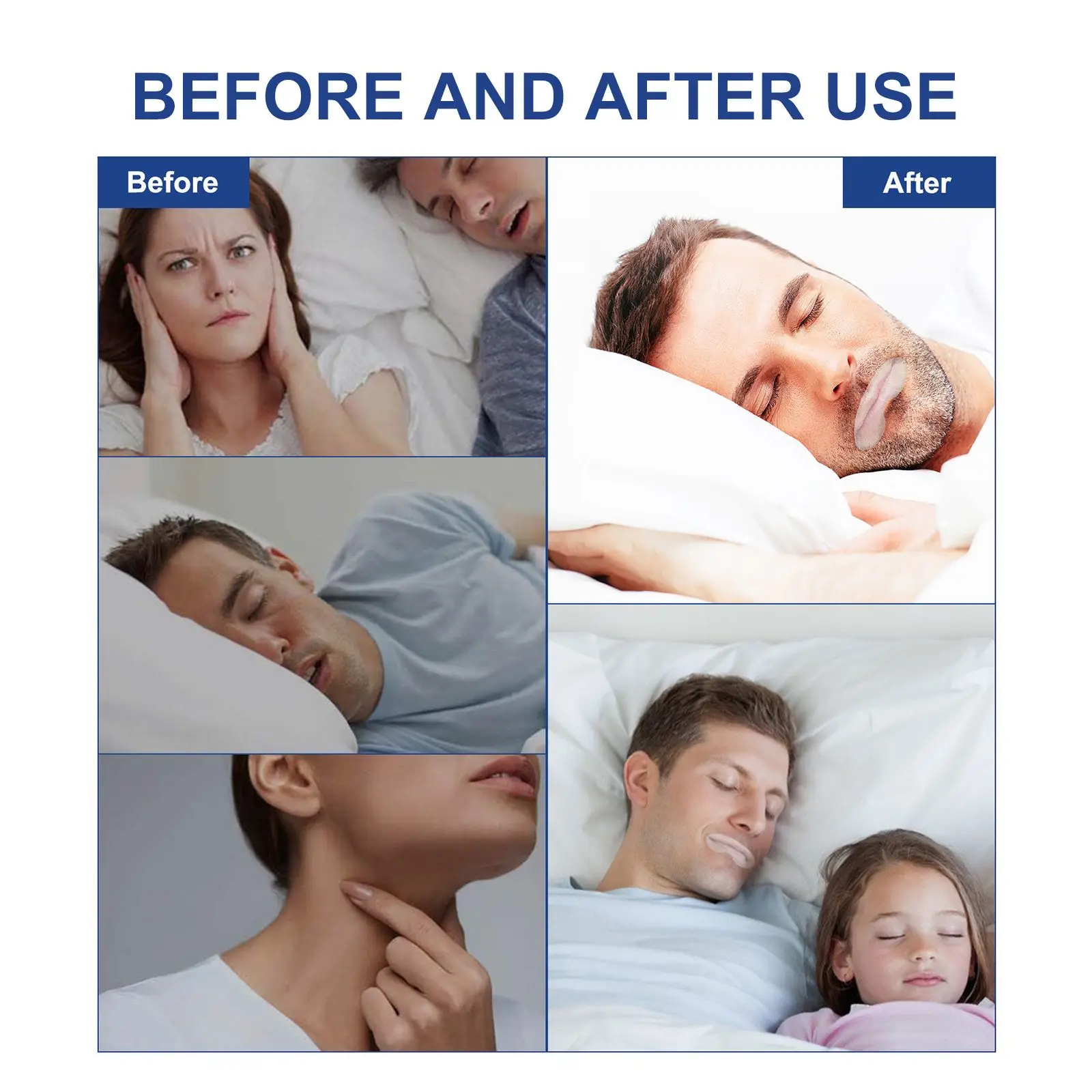 Sleep Strips Anti Snoring Patch ปิดปากหายใจ Patch เหมาะสําหรับผู้ชายและผู้หญิง 90 ชิ้น Sleep Patch