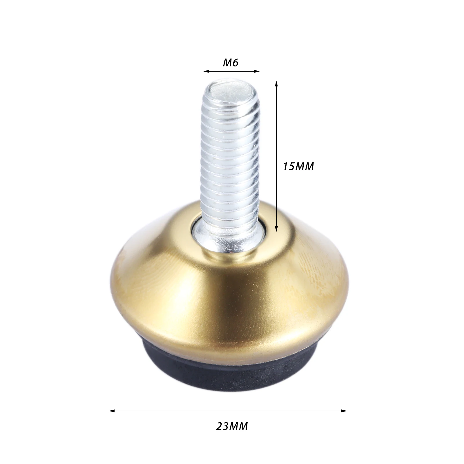 4Pcs ปรับเฟอร์นิเจอร์โลหะ Levelers ฟุตขา M6 * 15มม.สกรูสีดำ/เงิน/ทองสำหรับโต๊ะเก้าอี้ฐานเครื่อง