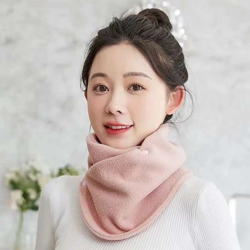 2023 bufanda Polar de invierno para mujer, bufandas cálidas a prueba de frío, moda para exteriores, bufanda de Color sólido, pañuelo para el cuello
