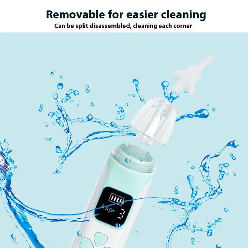 Aique bebê nariz limpador de silicone sucção ajustável elétrico criança nasal aspirador segurança conveniente baixo ruído