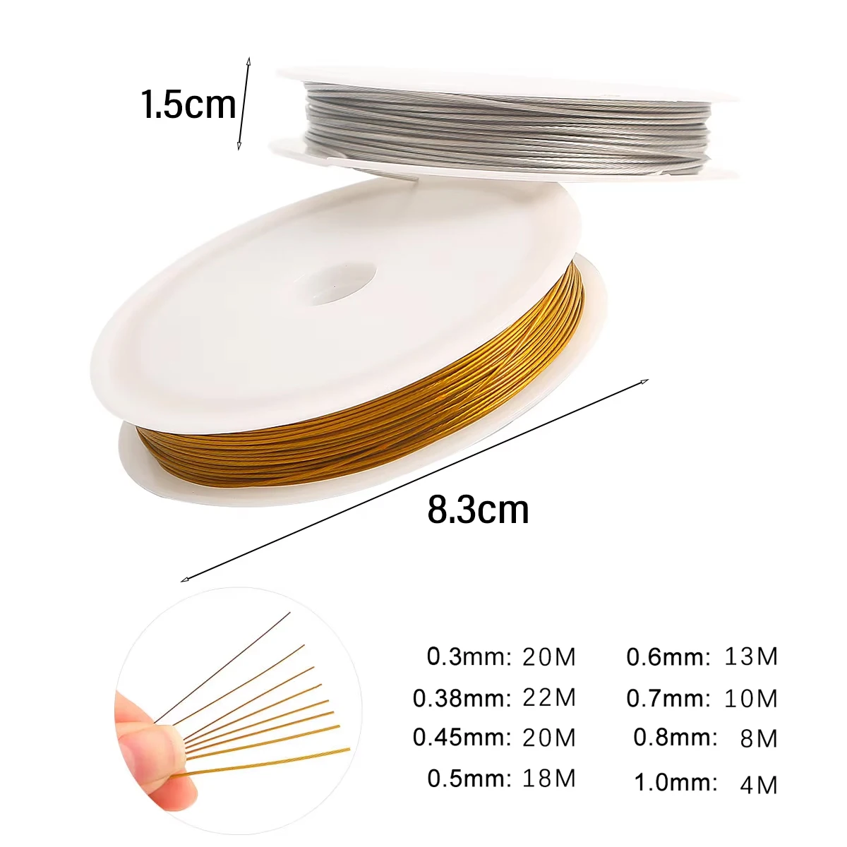 0,3-1mm Starke Edelstahl Linie Draht Perlen Schnur String Handwerk Bailing Sculpting Draht Für Schmuck Machen DIY handwerk