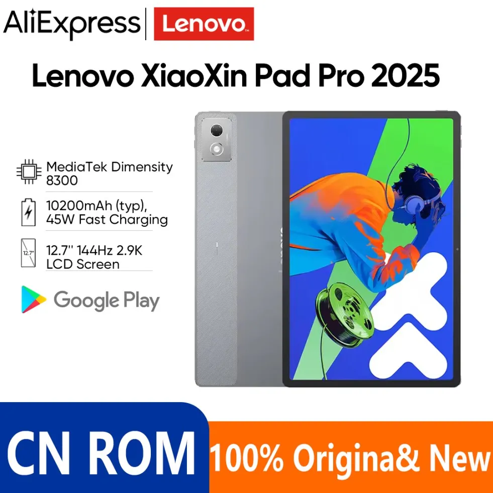 Lenovo Xiaoxin Pad pro 2025 12.7 inch 128G 256G 45W Charging WIFI CN rom MTK Dimensity 8300 10200mAh Battery Andoid 14