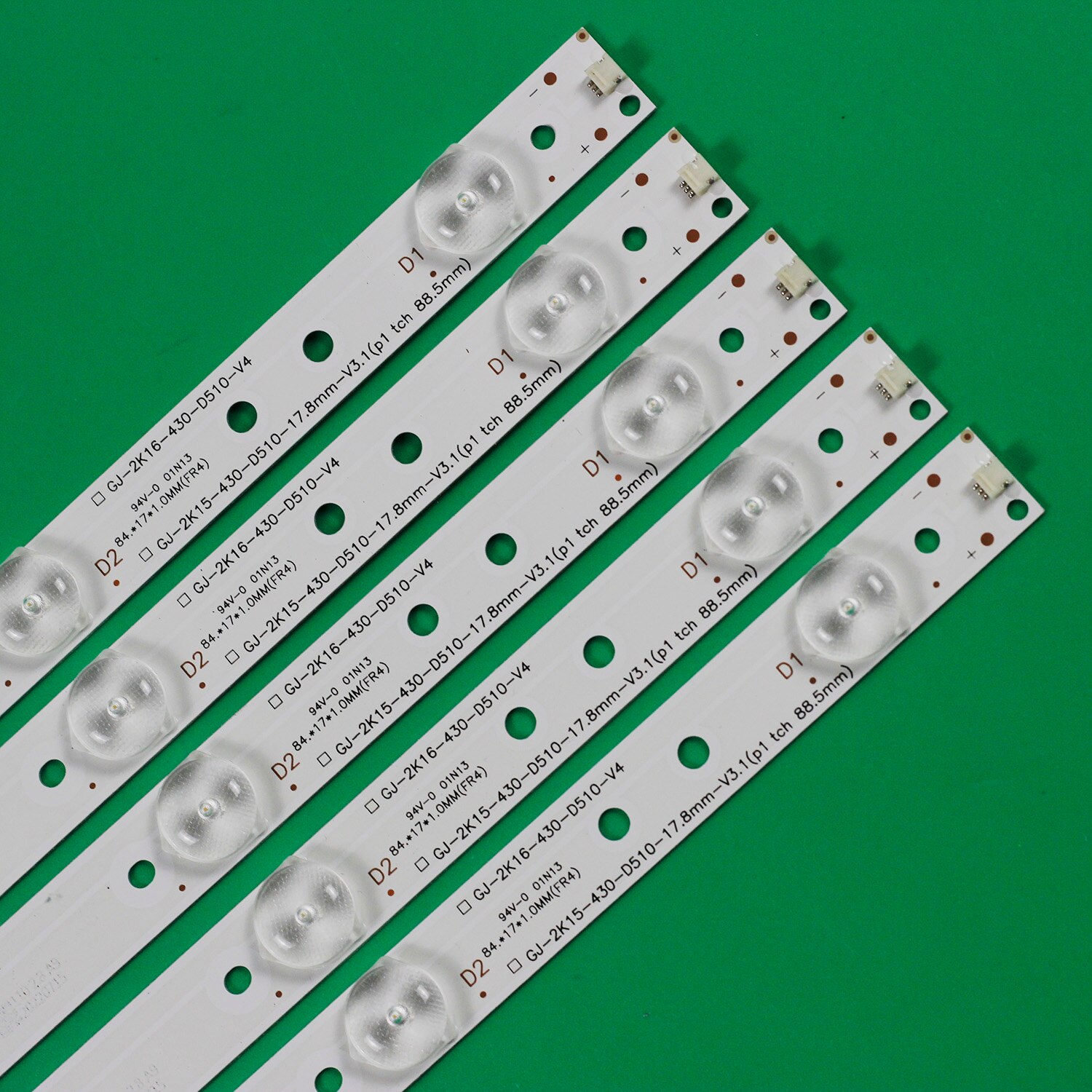 Tira de LED para iluminación trasera 10 lámpara para Philips 43 "TV 43PFT4131 43PFS5301 GJ-2K15-430-D510 GJ-2K16-430-D510-V4 01Q58-A BDM4350