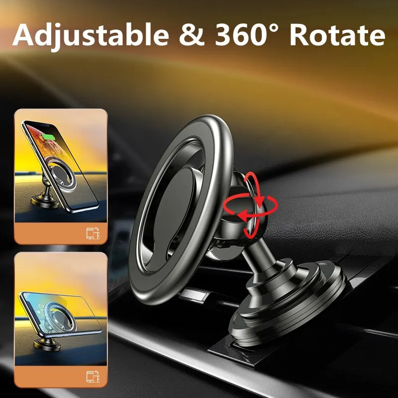 Magnetic Car Phone Holder Stand Strong Magnet Car Mount Support GPS Mobile Bracket in Car For iPhone 15 14 13 12 Samsung Xiaomi