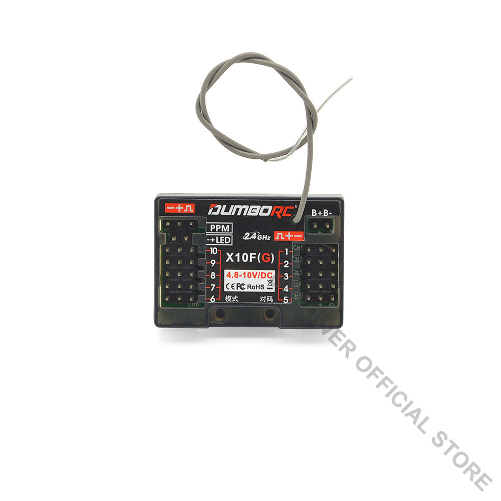 DUMBORC P6FG X10FG P6DC X4FMG MINI 4CH 6CH 10CH receptor 4,8-10V retorno de voltaje para X6 DDF-350 transmisor RC coche barco tanque
