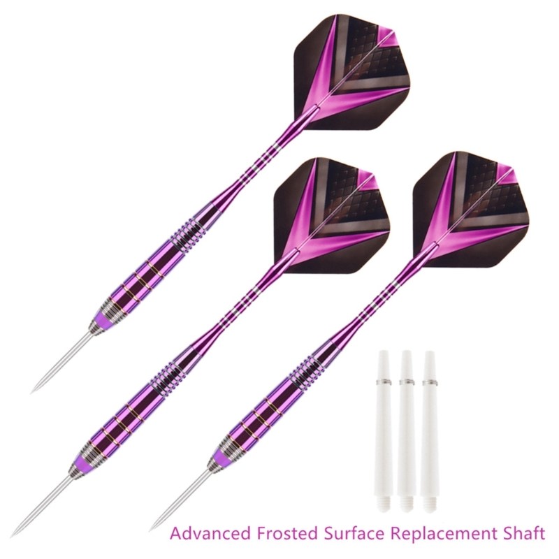 3Pcs/pack 22g Steel Tip Darts Sets Standard PET Flight, Aluminum Darts Shafts Steel Tip with Storage Box for Beginners 24BD