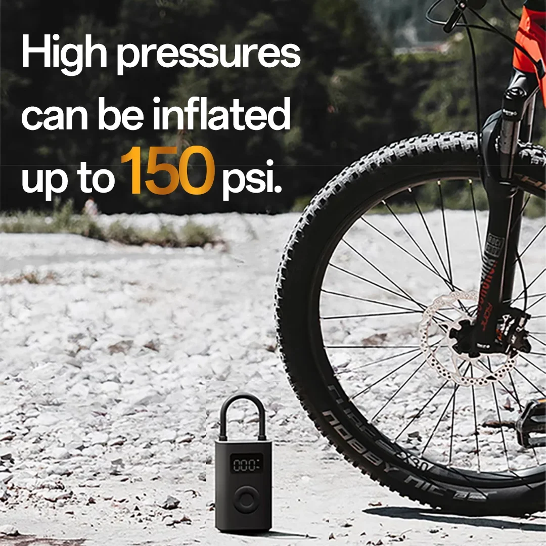 Xiaomi Mijia Przenośna Pompka 2D – 2000mAh Akumulatorowa Pompka Powietrza do Roweru Samochodu Motocykla Balonów Więcej Szybka Kompaktowa Wielofunkcyjna