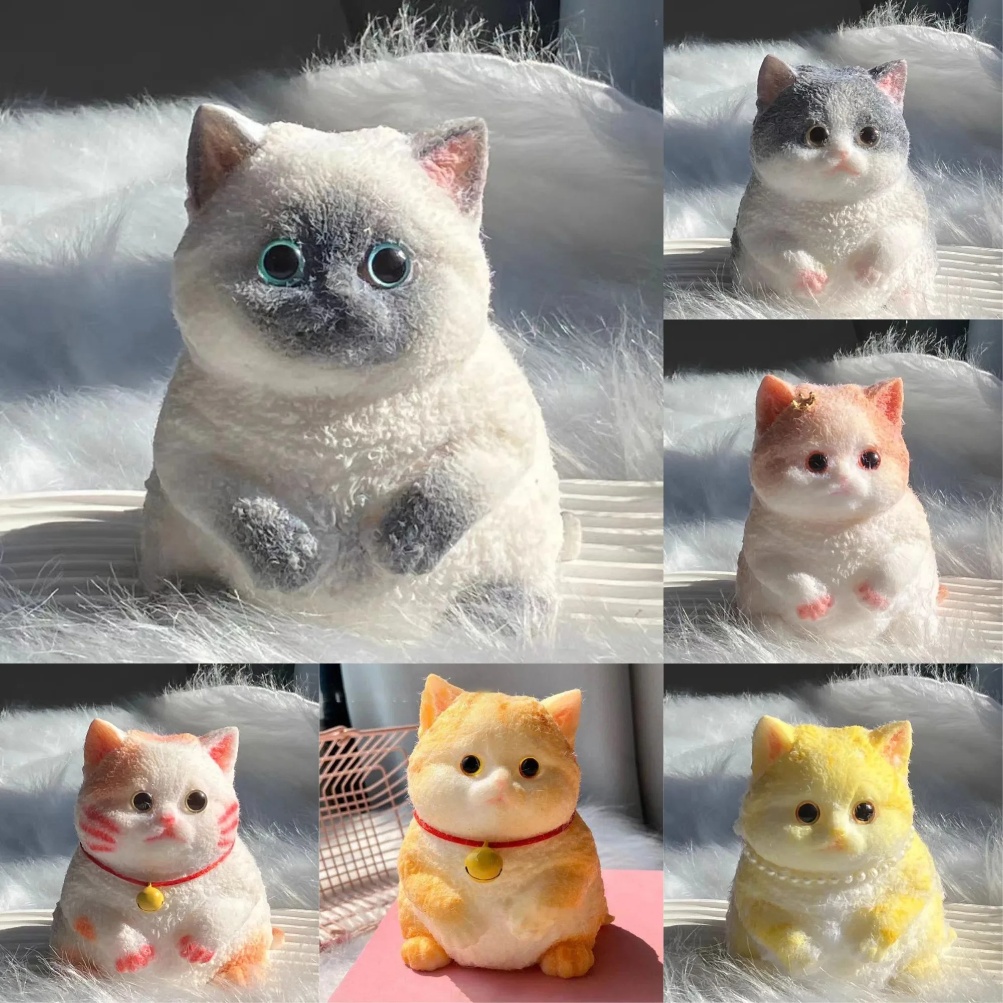 Милый большой кот Taba мягкий силиконовый нечеткий супер большой плюшевый кот ручной работы котенок сжимаемая игрушка моти игрушка ручной расслабление антистресс подарок