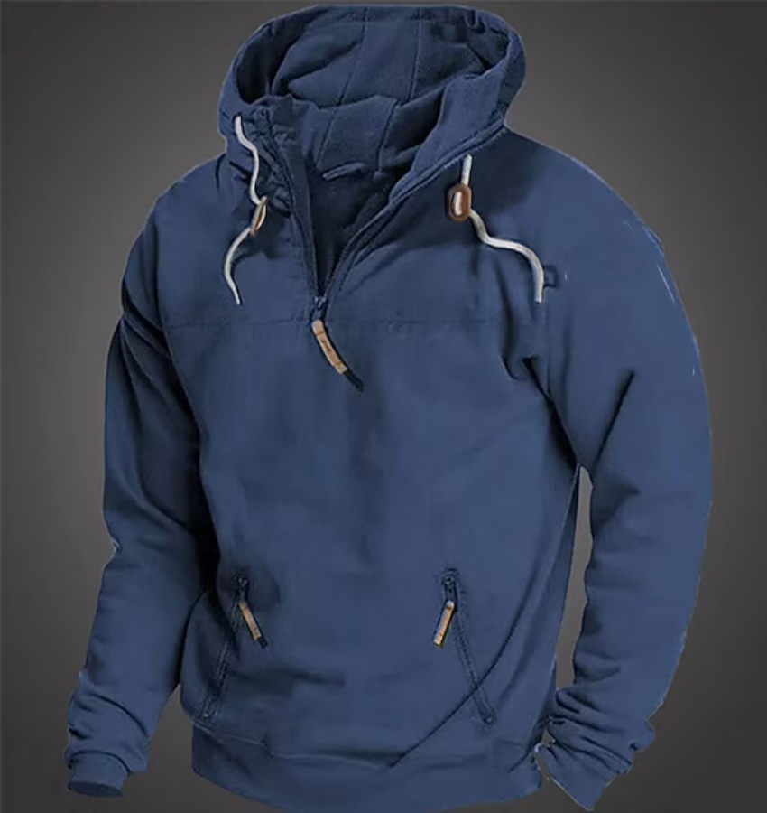 Europa e nos Estados Unidos pelos homens com capuz de outono e inverno com moda de veludo casual jaqueta juvenil com capuz
