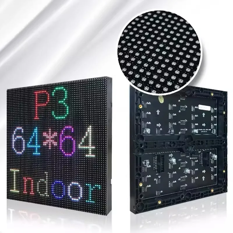P3 Trong Nhà Màn Hình Hiển Thị LED Module SMD2121 192X192Mm 64x64dots 1 / 32 Quét