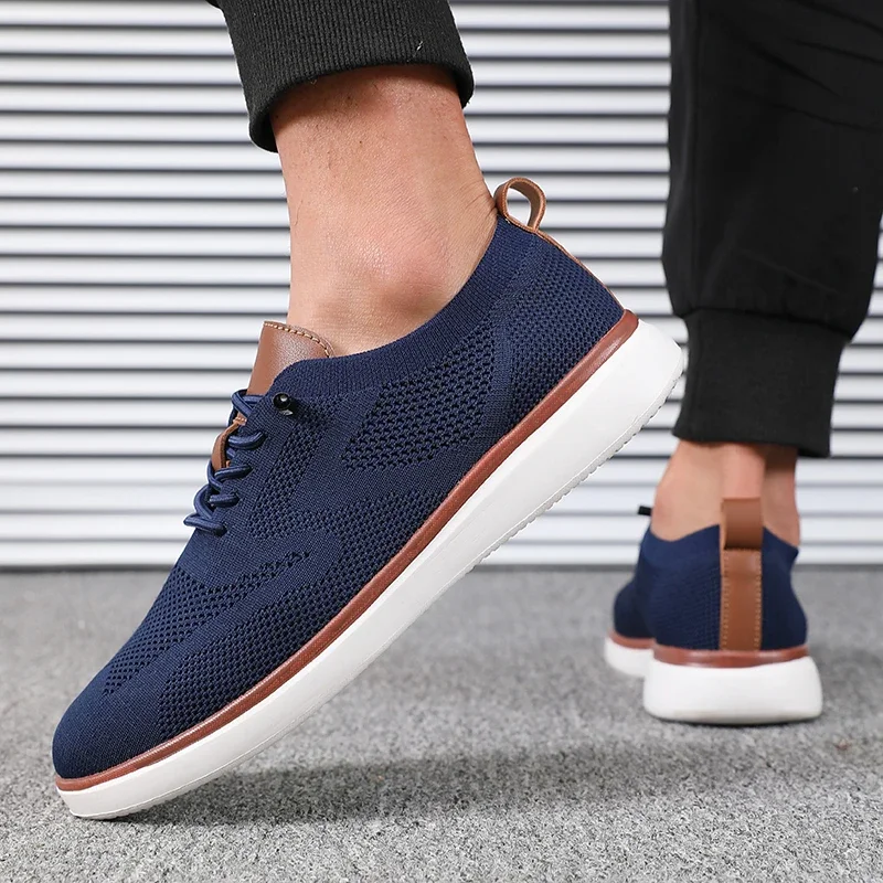Leichte Strickschuhe für Herren, bequem, ganztägig, bietet hervorragende Passform, Wanderschuhe, geeignet für den täglichen Gebrauch, Wanderschuhe