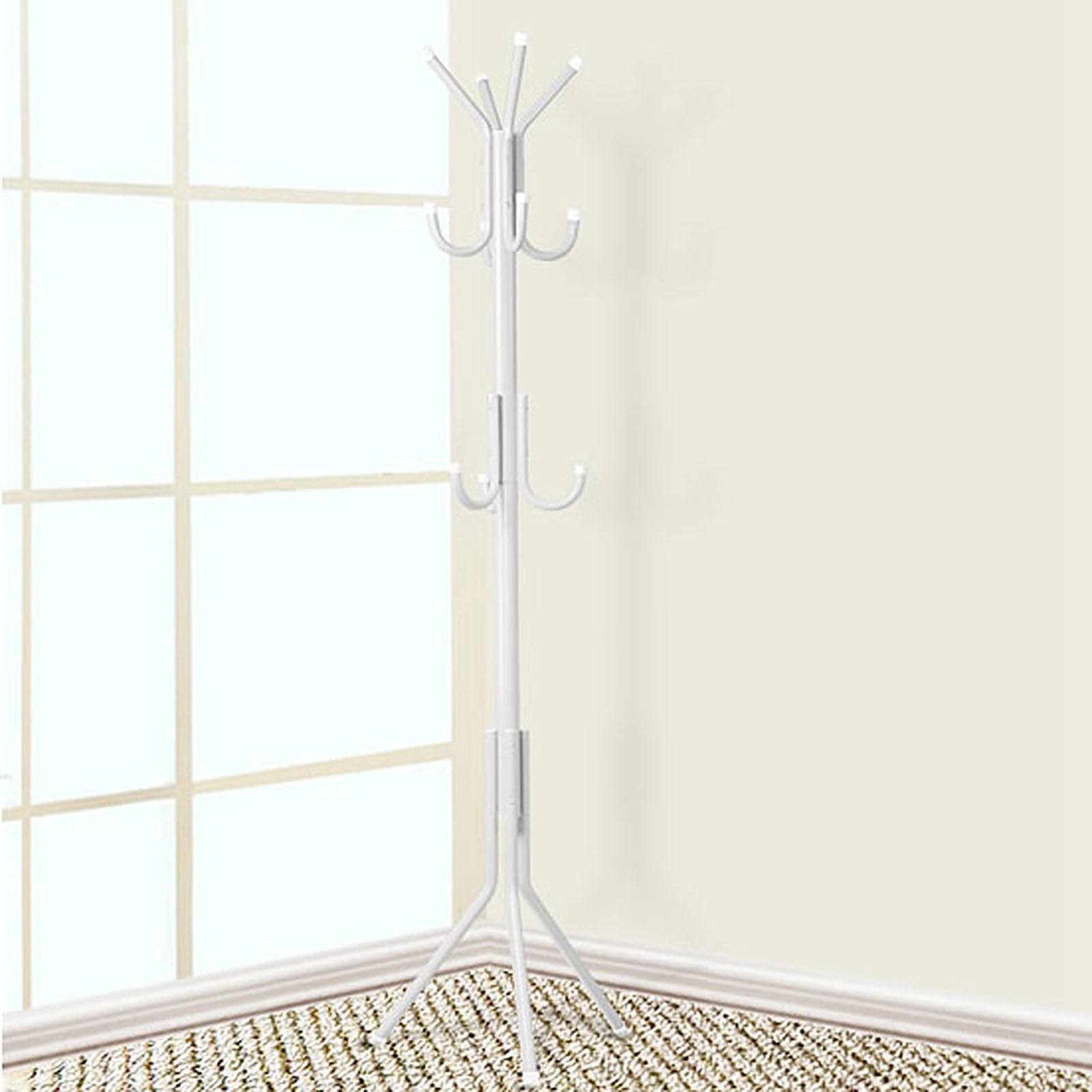 Coat Clothes Stand Coat Hat Tree Stand Multi Hook Metal Coat Hat Rack Tree Stand Clothes Bag Hanger Organizer for Home Bedroom