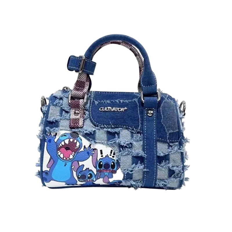 Bolso de hombro MINISO para mujer, bolso de punto para niña, bolso cruzado de diseñador de lujo a la moda vaquera de alta calidad con dibujos animados, calidad superior